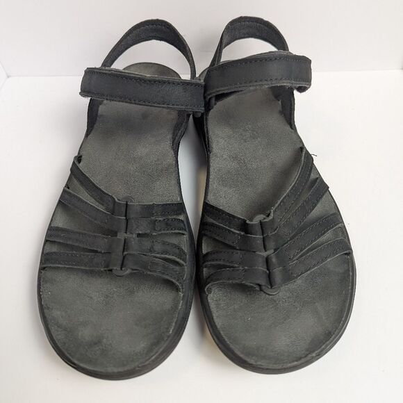 Teva Elzada Black Leather Strappy Comfort Sandals Womens 7 - Picture 4 of 7